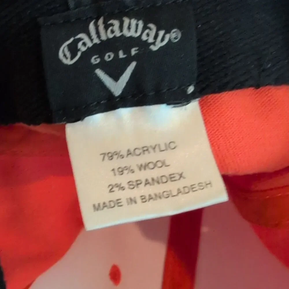Callaway Orange Adjustable Golf Hat Cap Embroidered Logo Solid Unisex